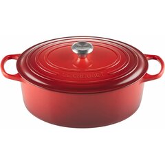 LE CREUSET Oval Evolution Cocotte In Glazed Cast Iron 33cm, Colore: Ciliegia, Diametro: 33cm