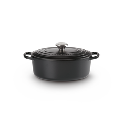 LE CREUSET Oval Evolution Glasierte Gusseisen Cocotte 40cm, Colore: Nero Matt interno nero, Diametro: 40cm