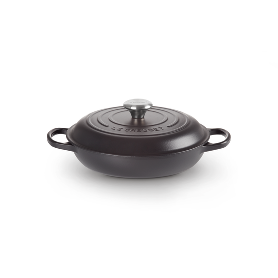 LE CREUSET Tegame Basso Evolution In Ghisa Vetrificata 30cm, Colore: Nero Matt, Diametro: 30cm